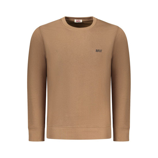 Sweatshirt by Rifle for men in cotton polyester brown & print presents a smart casual silhouette, featuring a smart casual crew neckline and for a sophisticated look.