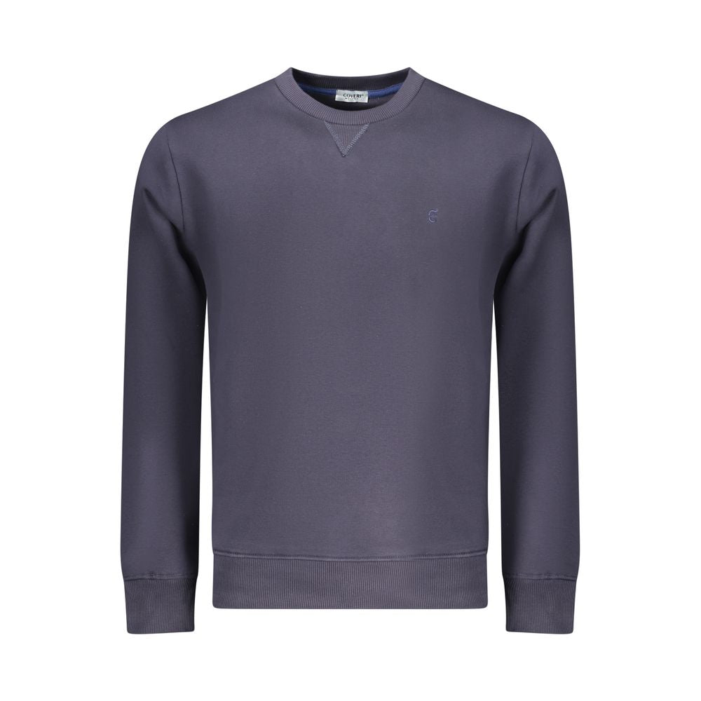 Sweatshirt by Coveri Moving for men in cotton polyester blue features an enviable silhouette, showcasing a premium and refined crew neckline for a truly enviable finish.