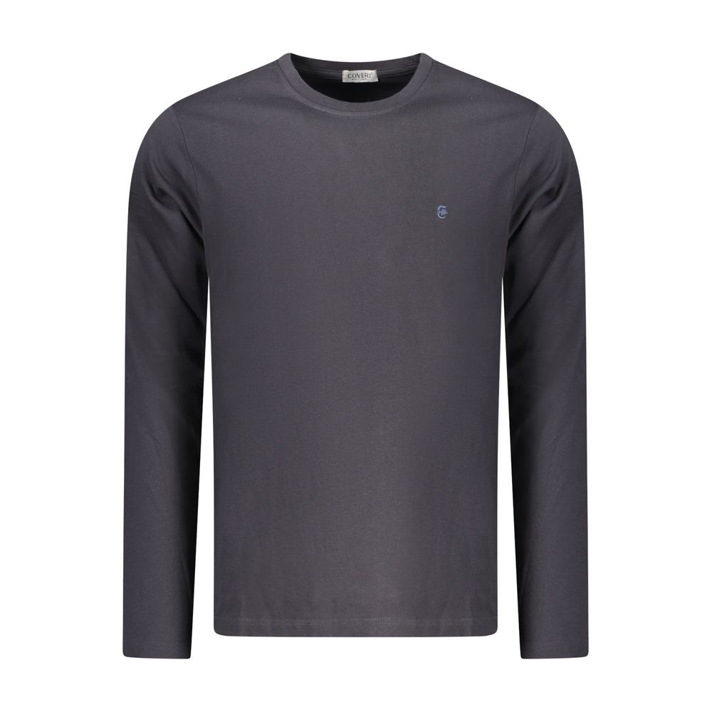 T-Shirt by Coveri Moving for men in cotton blue features an on trend silhouette, perfectly showcasing a on trend long-sleeve and crew neckline for an elevated aesthetic.