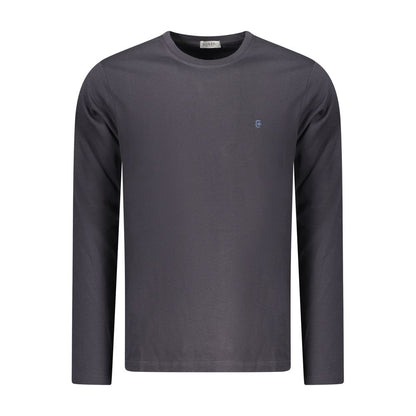 T-Shirt by Coveri Moving for men in cotton blue features an on trend silhouette, perfectly showcasing a on trend long-sleeve and crew neckline for an elevated aesthetic.