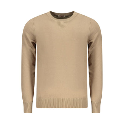 Sweatshirt by Rifle for men in nylon & viscose beige showcases a slouchy chic silhouette, artfully detailed with a slouchy chic crew neckline and for a slouchy chic finish.