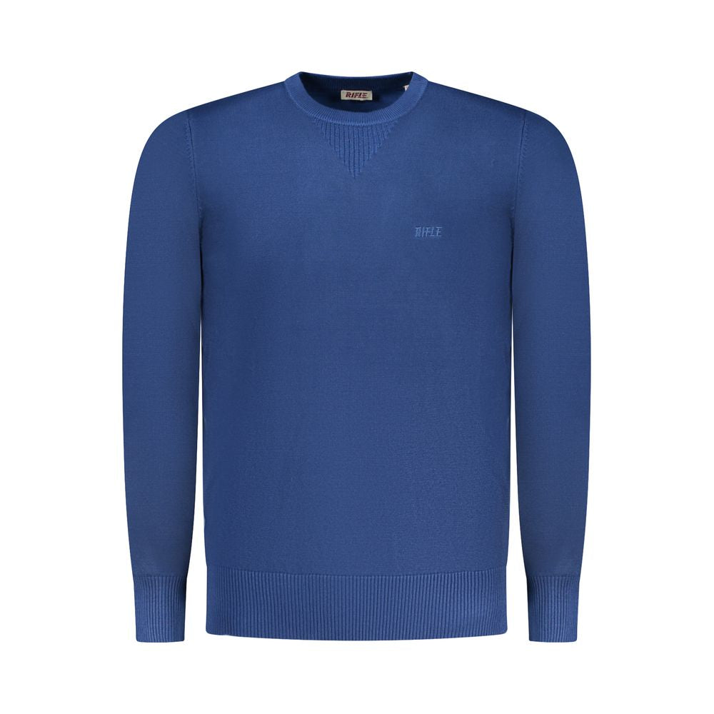 Sweatshirt by Rifle for men in nylon & viscose blue & signature features an provocated silhouette, detailed with a provocated and a refined crew neckline for a sophisticated aesthetic.