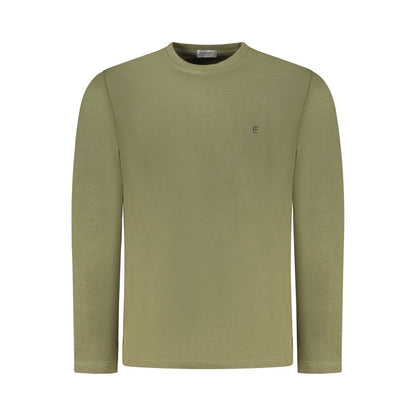 T-Shirt by Coveri Moving for men in cotton green features a plush silhouette, showcasing a sophisticated crew neckline and long-sleeve for a truly plush finish.