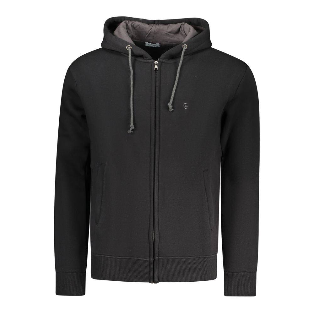 Hooded Sweatshirt Hoodie by Coveri Moving for men in cotton polyester black features an avant-garde silhouette, showcasing a sophisticated hooded neckline and detail for a truly avant-garde finish.