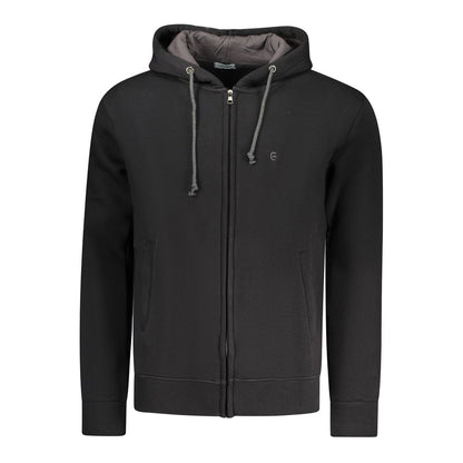 Hooded Sweatshirt Hoodie by Coveri Moving for men in cotton polyester black features an avant-garde silhouette, showcasing a sophisticated hooded neckline and detail for a truly avant-garde finish.