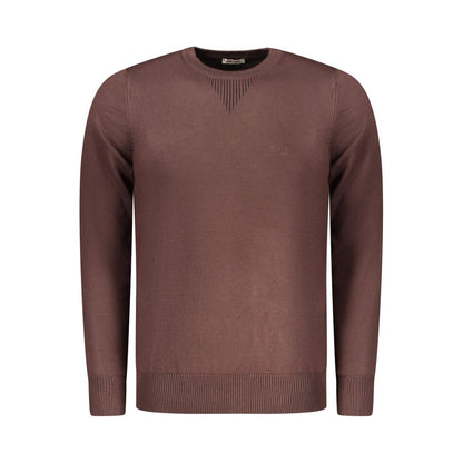 Sweatshirt by Rifle for men in nylon & viscose brown showcases a slouchy chic silhouette, artfully detailed with a slouchy chic crew neckline and for a slouchy chic finish.