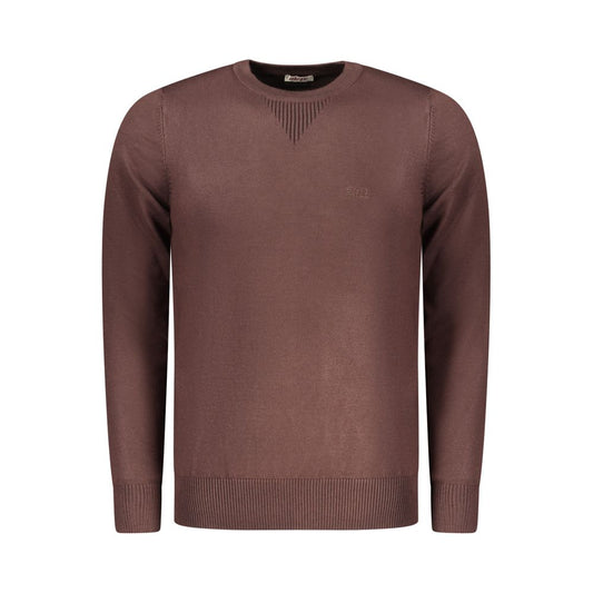 Sweatshirt by Rifle for men in nylon & viscose brown showcases a slouchy chic silhouette, artfully detailed with a slouchy chic crew neckline and for a slouchy chic finish.