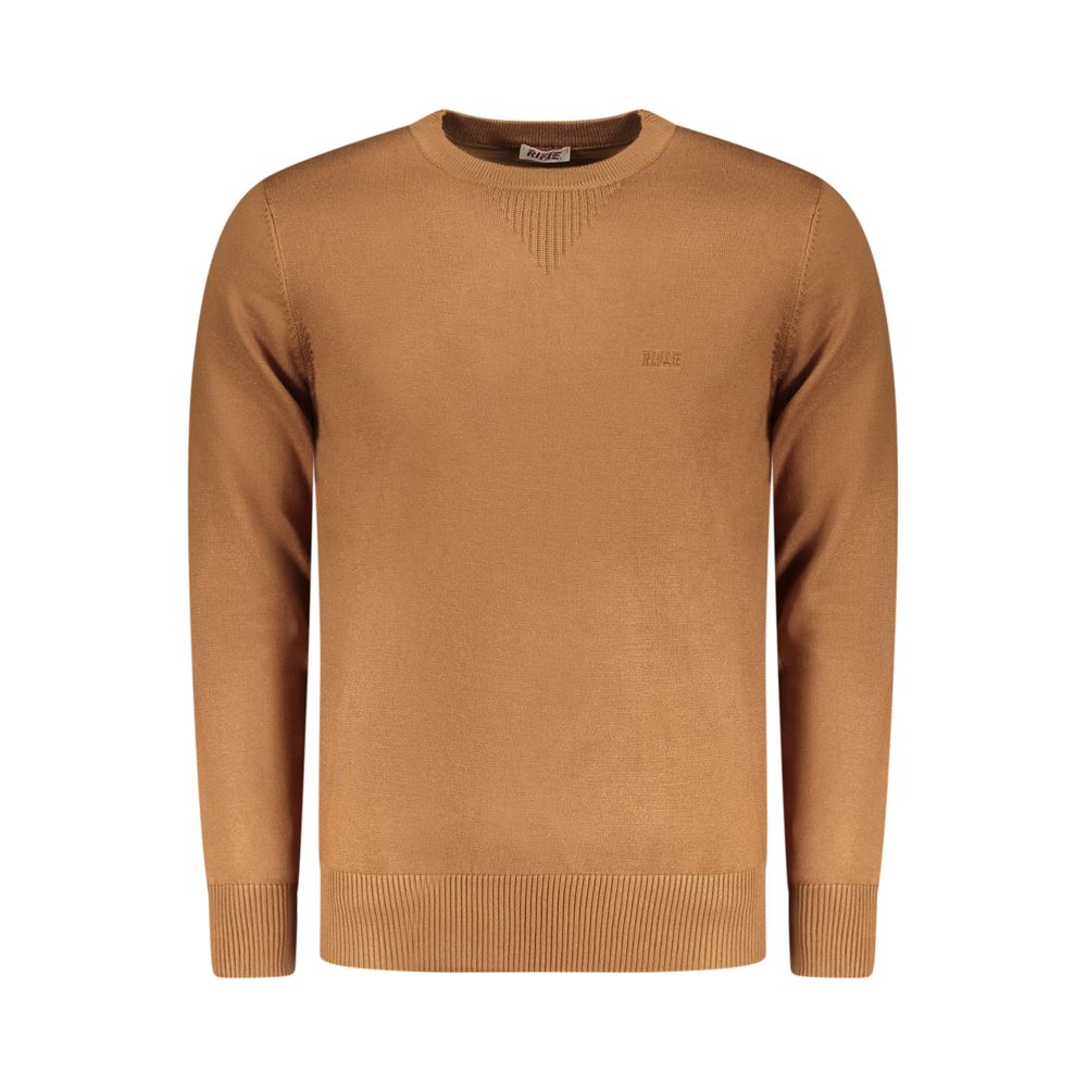 Sweatshirt by Rifle for men in nylon & viscose brown presents a smart casual silhouette, featuring a smart casual crew neckline and for a sophisticated look.