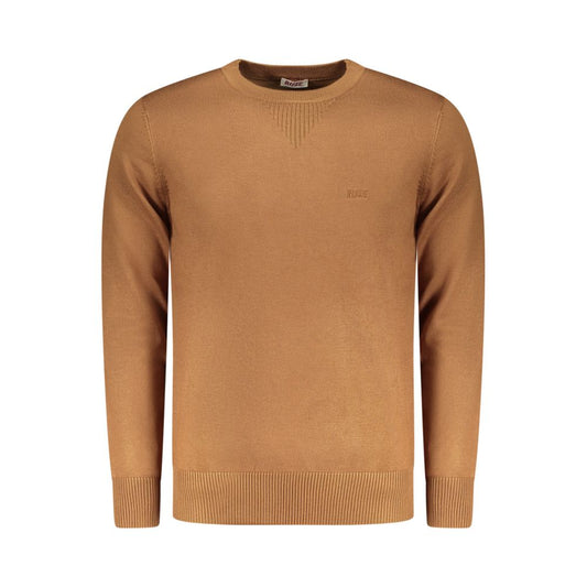 Sweatshirt by Rifle for men in nylon & viscose brown presents a smart casual silhouette, featuring a smart casual crew neckline and for a sophisticated look.