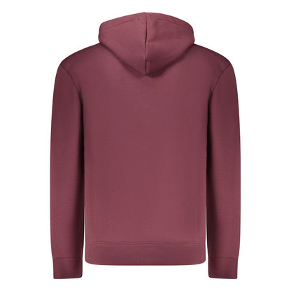 Hooded Sweatshirt Hoodie by Coveri Moving for men in cotton polyester red showcases a city-ready silhouette, artfully detailed with a signature and for a city-ready finish.