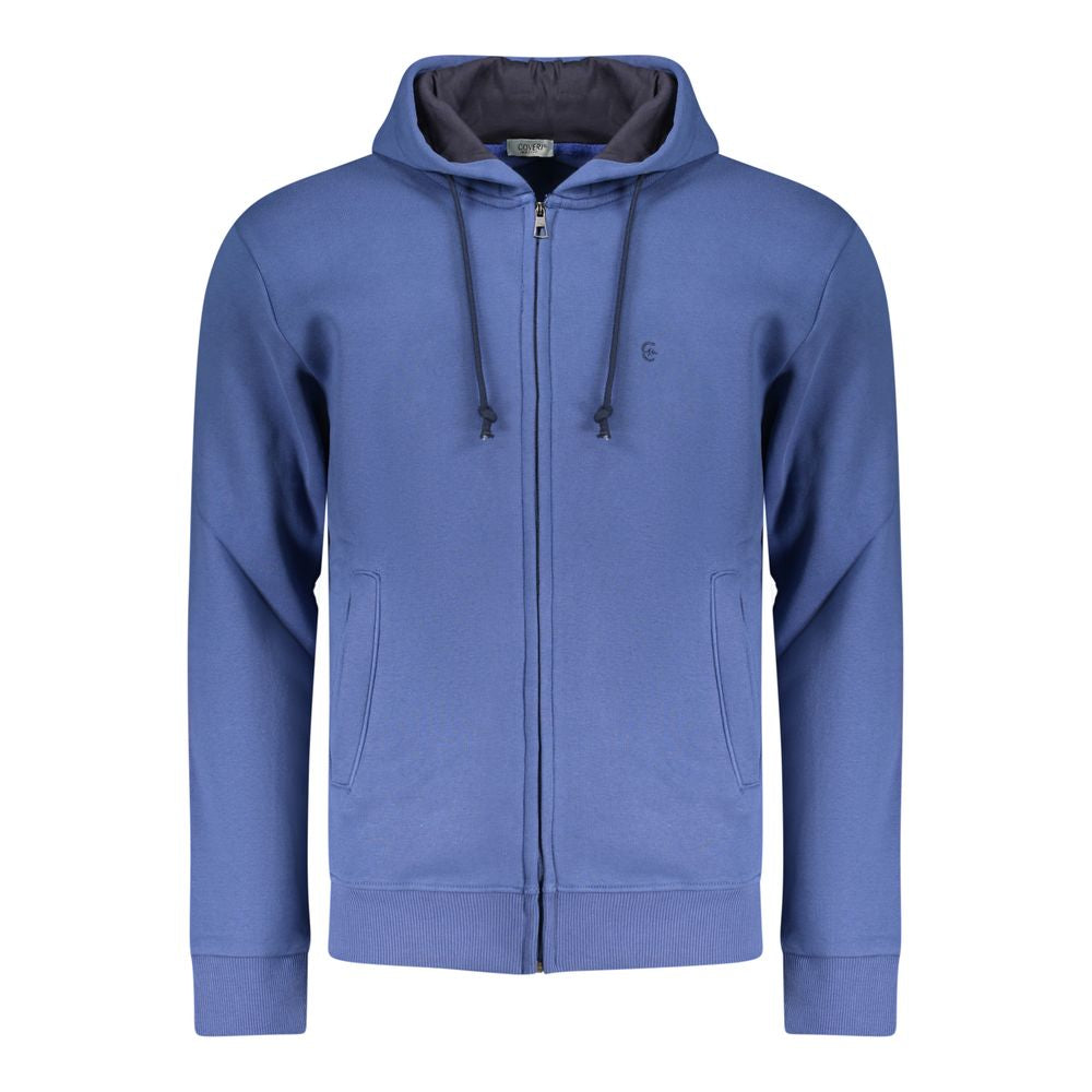 Hooded Sweatshirt Hoodie by Coveri Moving for men in cotton polyester blue features a authentic silhouette, showcasing a sophisticated hooded neckline and authentic detail for a refined finish.