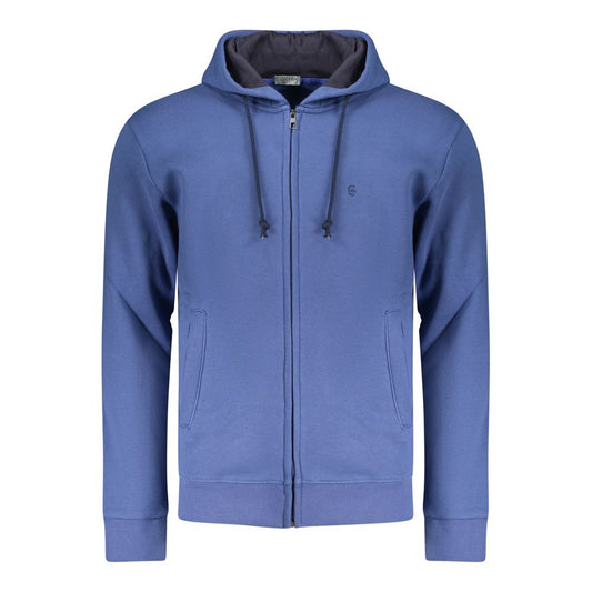 Hooded Sweatshirt Hoodie by Coveri Moving for men in cotton polyester blue features a authentic silhouette, showcasing a sophisticated hooded neckline and authentic detail for a refined finish.