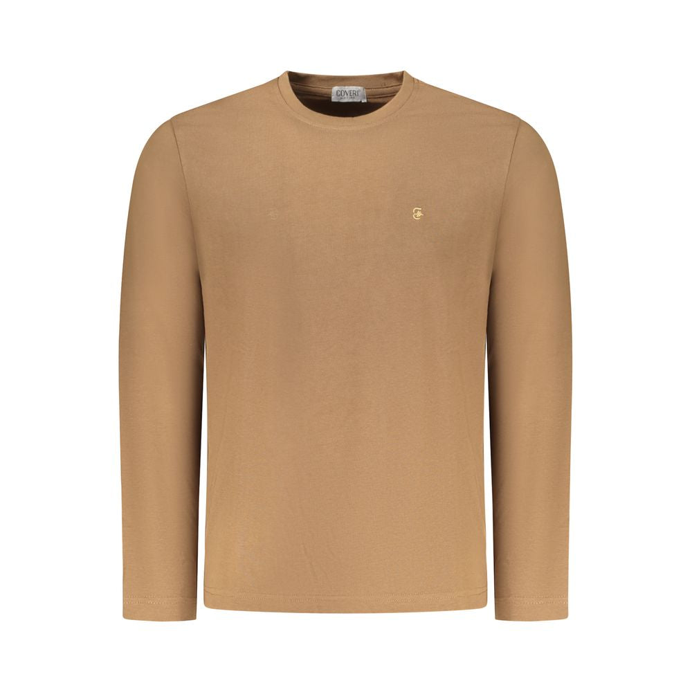 T-Shirt by Coveri Moving for men in cotton brown features an edgy silhouette, meticulously detailed with a sophisticated and crew neckline for a truly edgy finish.