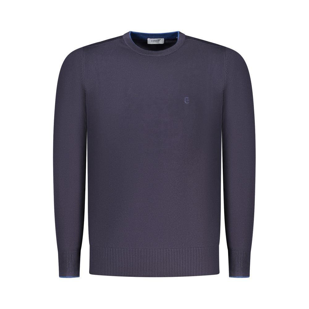 Sweatshirt by Coveri Moving for men in nylon & viscose blue features an magnificent silhouette, showcasing a sophisticated crew neckline and detail for a truly magnificent finish.