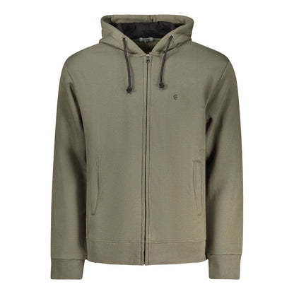 Hooded Sweatshirt Hoodie by Coveri Moving for men in cotton polyester green features an dramatic silhouette, showcasing a sophisticated hooded neckline and dramatic for a refined, modern aesthetic.