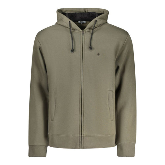 Hooded Sweatshirt Hoodie by Coveri Moving for men in cotton polyester green features an dramatic silhouette, showcasing a sophisticated hooded neckline and dramatic for a refined, modern aesthetic.