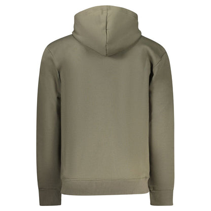 Hooded Sweatshirt Hoodie by Coveri Moving for men in cotton polyester green showcases a city-ready silhouette, artfully detailed with a signature and for a city-ready finish.