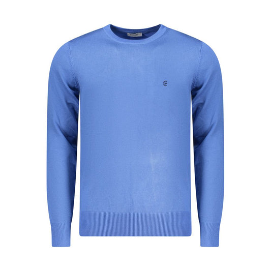 Sweatshirt by Coveri Moving for men in nylon & viscose blue features an provocated silhouette, detailed with a provocated and a refined crew neckline for a sophisticated aesthetic.