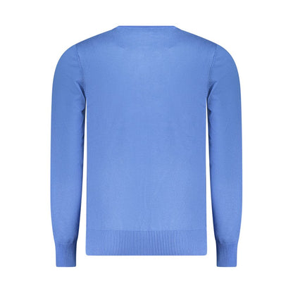 Sweatshirt by Coveri Moving for men in nylon & viscose blue showcases a slouchy chic silhouette, artfully detailed with a slouchy chic and for a slouchy chic finish.