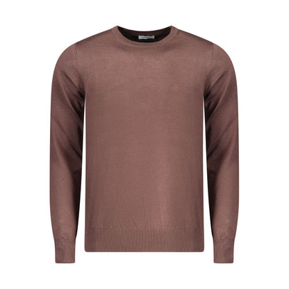 Sweatshirt by Coveri Moving for men in nylon & viscose brown features an provocated silhouette, detailed with a provocated and a refined crew neckline for a sophisticated aesthetic.