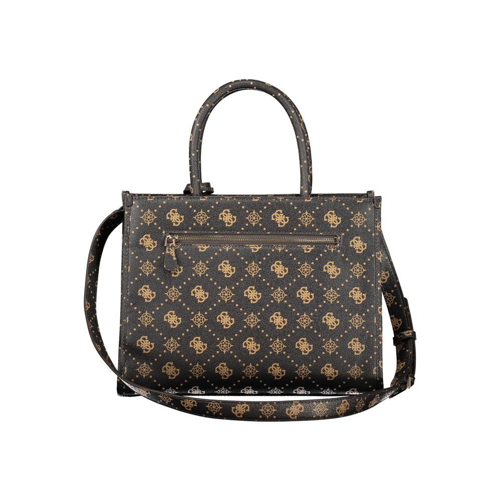 Handbag by Guess Jeans for women in polyurethane brown features a exquisite silhouette, showcasing a secure zipper and exquisite built-in-compartments, external-pockets & internal-pockets with versatile shoulder-strap, adjustable-strap & handle for a exquisite finish.
