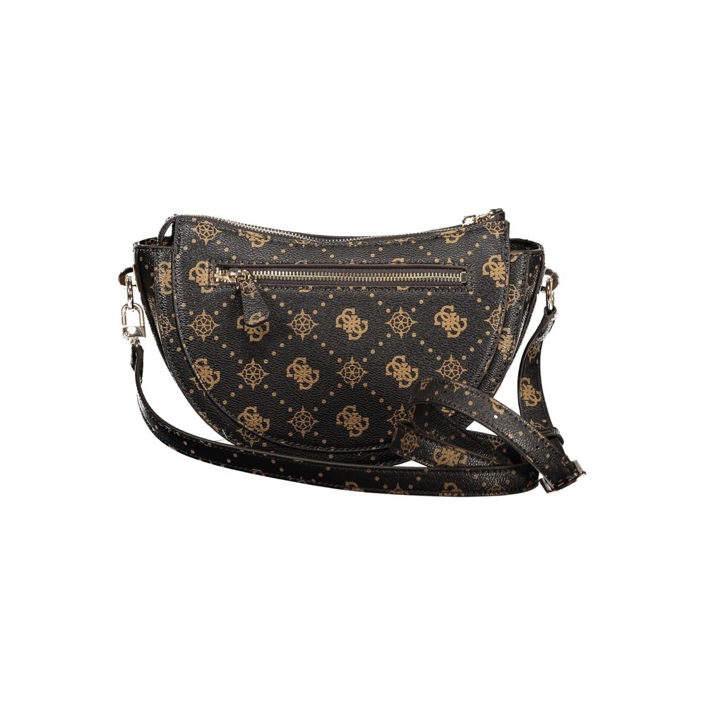 Handbag by Guess Jeans for women in polyurethane brown presents a ornamental silhouette, showcasing a secure zipper, ample internal-pockets, and versatile shoulder-strap & adjustable-strap for a ornamental finish.