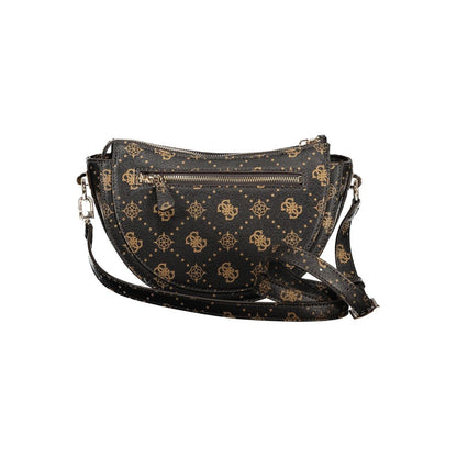 Handbag by Guess Jeans for women in polyurethane brown presents a ornamental silhouette, showcasing a secure zipper, ample internal-pockets, and versatile shoulder-strap & adjustable-strap for a ornamental finish.