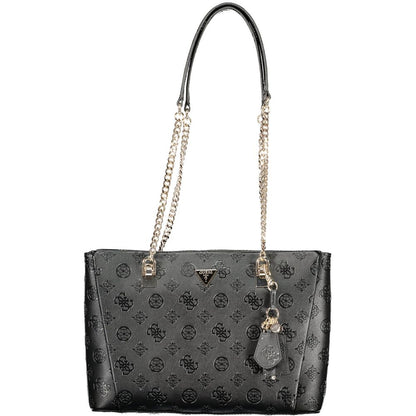 Guess Jeans City Tisha Polyurethane Handbag - Black