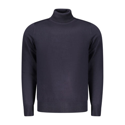 Sweater by Coveri Moving for men in nylon & viscose blue features an polished silhouette, showcasing refined and a sophisticated turtle neckline for a truly polished finish.