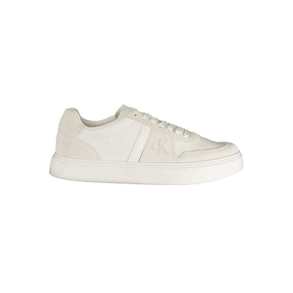 Athletic Sneakers Calvin Klein men polyester polyurethane leather white featuring a avant-garde Men's Athletic Polyester Polyurethane Leather Sneakers design with a avant-garde athletic style for a refined finish.