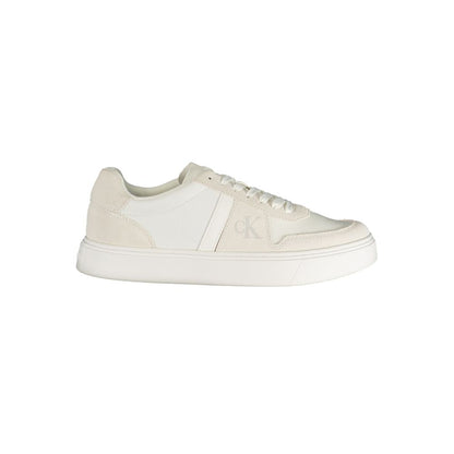 Athletic Sneakers Calvin Klein men polyester polyurethane leather white featuring a avant-garde Men's Athletic Polyester Polyurethane Leather Sneakers design with a avant-garde athletic style for a refined finish.
