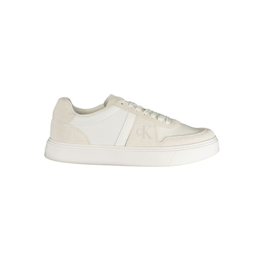 Athletic Sneakers Calvin Klein men polyester polyurethane leather white featuring a avant-garde Men's Athletic Polyester Polyurethane Leather Sneakers design with a avant-garde athletic style for a refined finish.
