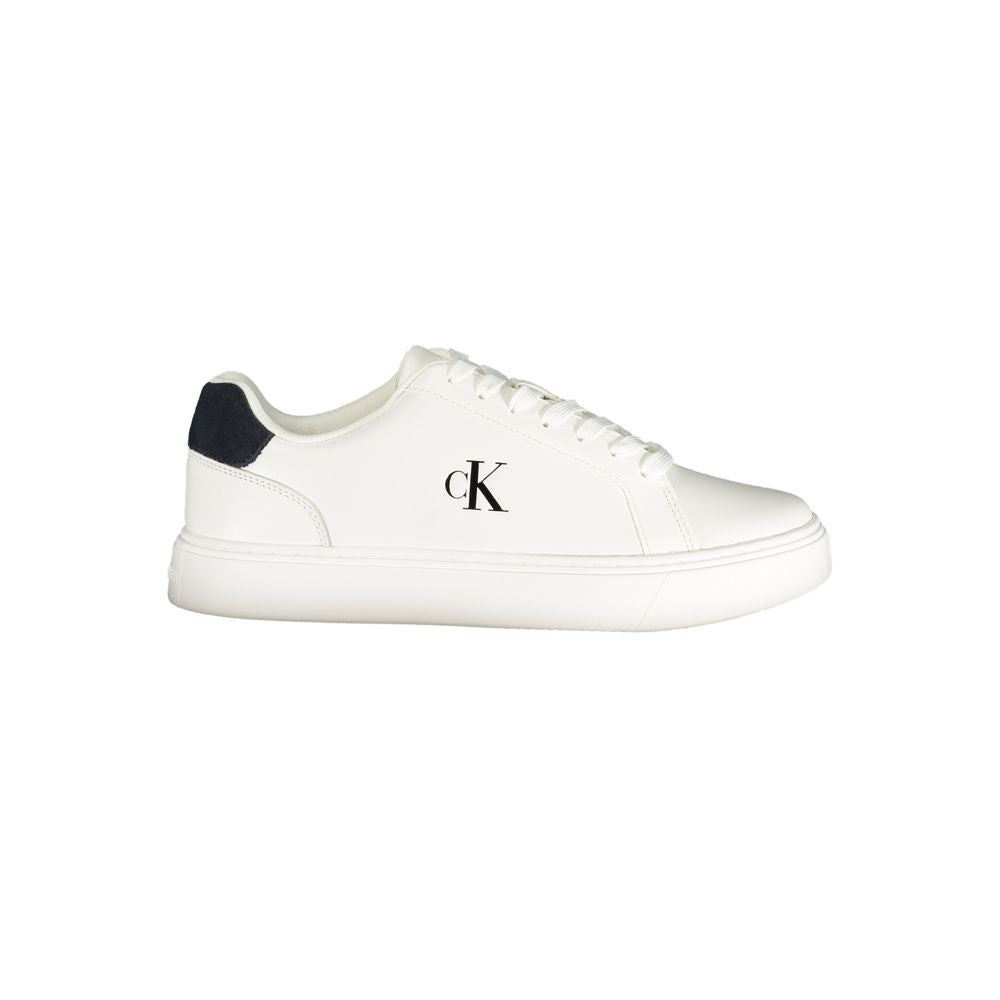 Athletic Sneakers by Calvin Klein for men in polyester polyurethane leather blue & white presents a sleek silhouette, perfectly capturing the athletic style essence of Punch Men's Athletic Polyester Polyurethane Leather Sneakers with its sleek design and premium finish.