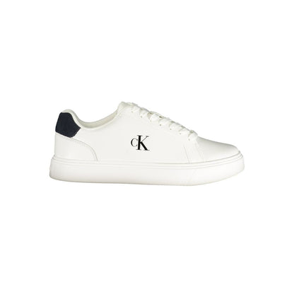 Athletic Sneakers by Calvin Klein for men in polyester polyurethane leather blue & white presents a sleek silhouette, perfectly capturing the athletic style essence of Punch Men's Athletic Polyester Polyurethane Leather Sneakers with its sleek design and premium finish.