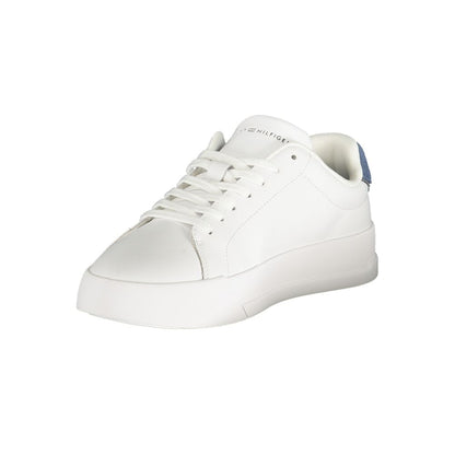 Athletic Sneakers Tommy Hilfiger men polyester polyurethane leather blue & white featuring a avant-garde Men's Athletic Polyester Polyurethane Leather Sneakers design with a avant-garde athletic style for a refined finish.