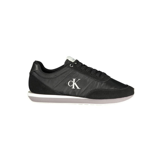Athletic Sneakers Calvin Klein men polyester polyurethane leather black, gray & signature featuring a avant-garde Men's Athletic Polyester Polyurethane Leather Sneakers design with a avant-garde athletic style for a refined finish.