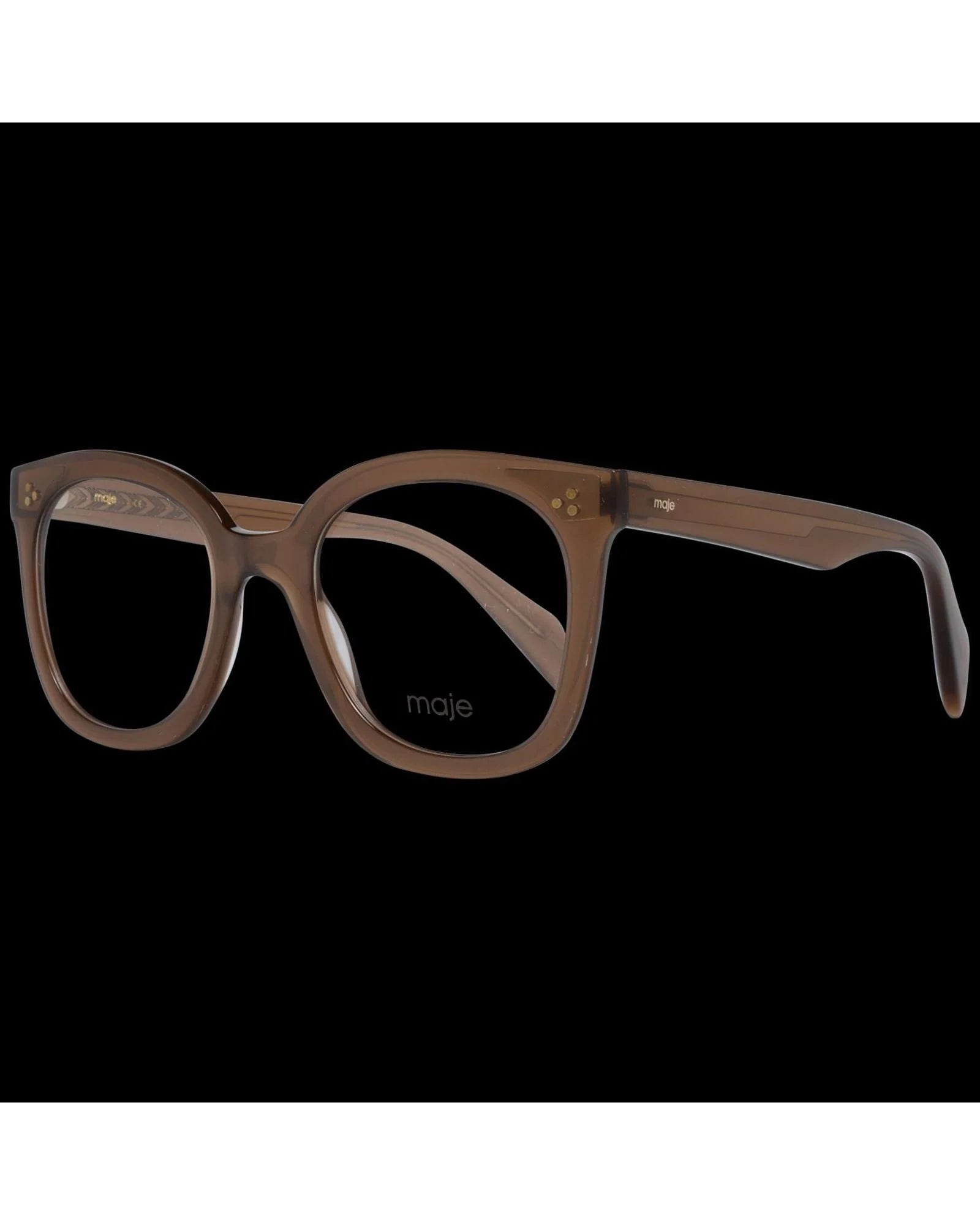 Eyeglasses Frames by Maje for women in plastic and brown showcases a refined silhouette, detailed with a brown coloured frame finish and a sophisticated full-frame frame design.