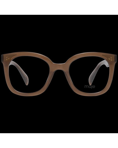 Eyeglasses Frames by Maje for women in plastic brown features an refined silhouette, showcasing the refined brown coloured frame and sophisticated full-frame frame design.