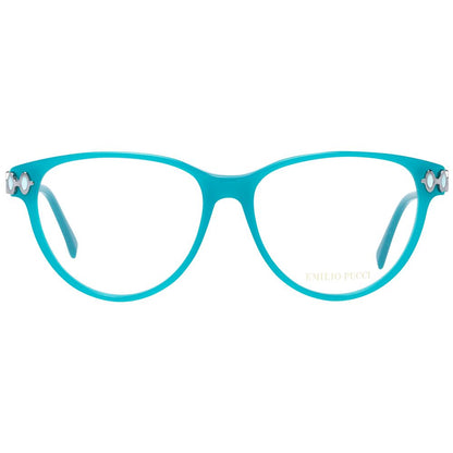 Eyeglasses Frames by Emilio Pucci for women in plastic and bicolour & green showcases an refined featuring a sophisticated for an refined and refined aesthetic.