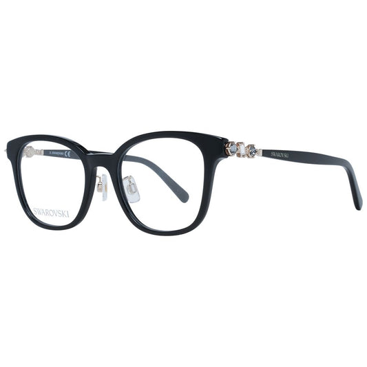 Eyeglasses Frames by Swarovski for women in stretch denim cotton black showcases a refined full-frame frame design with a refined black coloured frame finish for a refined and sophisticated look.