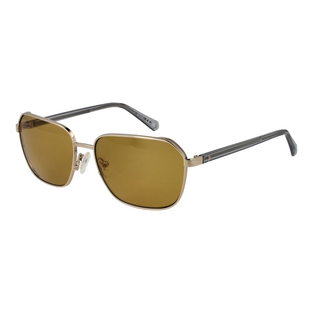 Guess Rectangle Non-Polarized Medium-Tint Metal Sunglasses - Gold