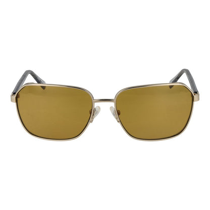 Guess Rectangle Non-Polarized Medium-Tint Metal Sunglasses - Gold