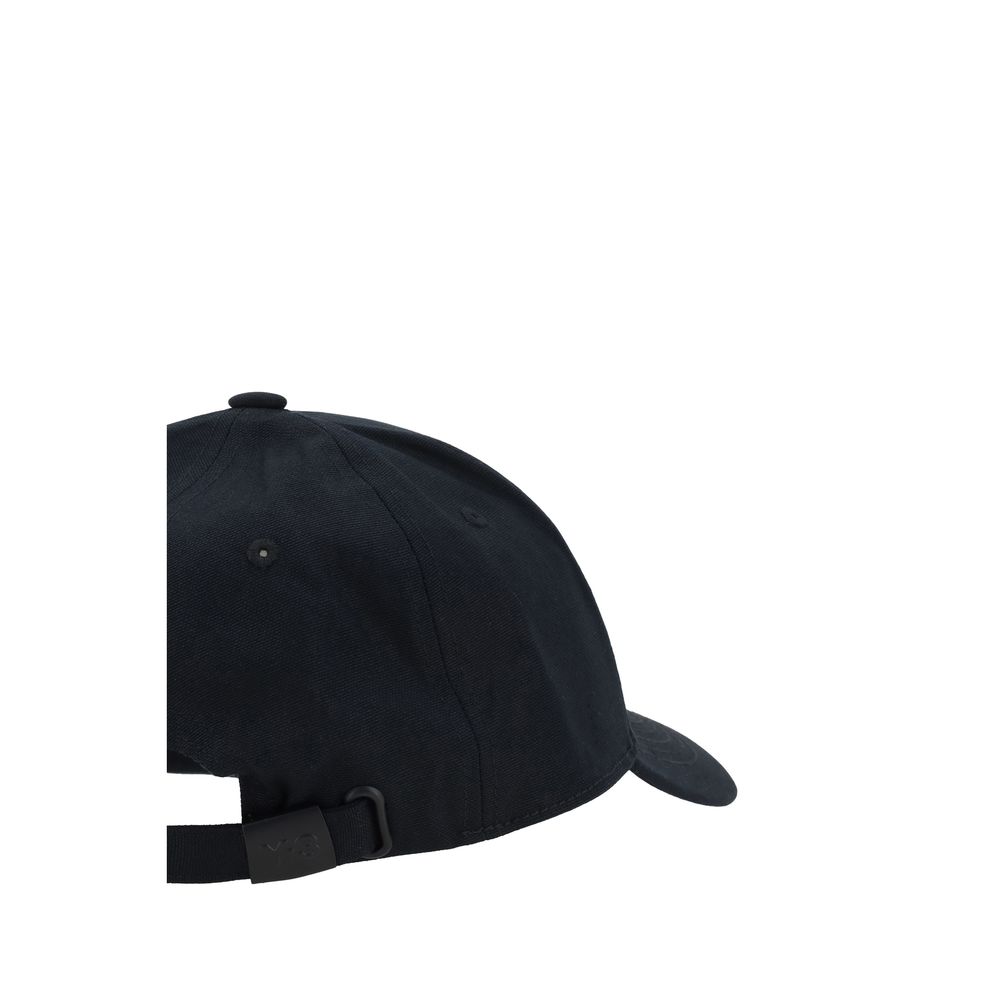 Baseball Cap by Y-3 for men in cotton black & monogram features an artisanal silhouette, showcasing the artisanal Cotton Baseball Cap design with a refined, artisanal finish.