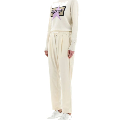 Herno White Leather Pants