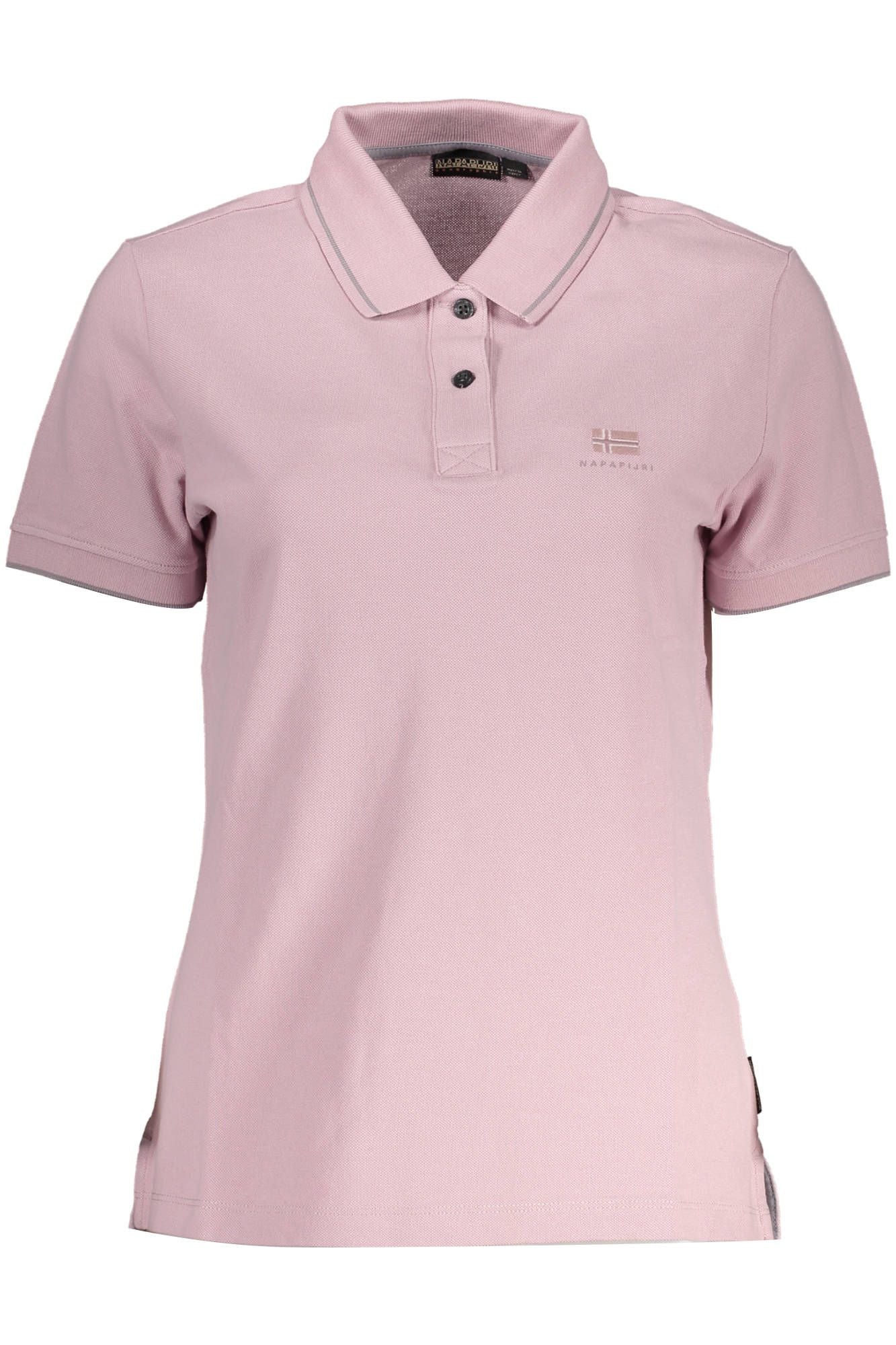 Polo Shirt by Napapijri for women in cotton multicolor & pink presents a distinguished silhouette, showcasing a sophisticated and distinguished for a truly distinguished finish.