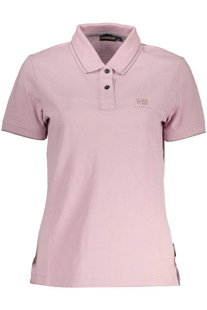 Polo Shirt by Napapijri for women in cotton multicolor & pink presents a distinguished silhouette, showcasing a sophisticated and distinguished for a truly distinguished finish.