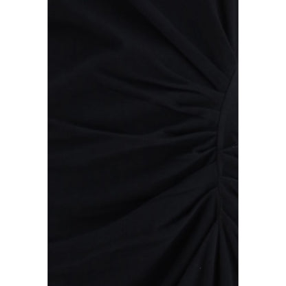 Dress by Isabel Marant for women in cotton black features an eye catching silhouette with a sophisticated , elegant , and a refined short long for a eye catching aesthetic.