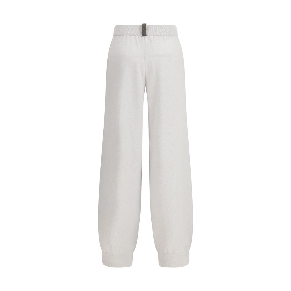Trousers by Fabiana Filippi for women in cashmere silk & capra leather gray presents a smart silhouette, meticulously detailed with a smart straight-leg, regular-fit & wide, a smart long, and a smart .