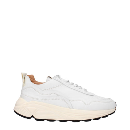 Sneakers by Buttero for men in leather & rubber white features an fashionable silhouette, showcasing the premium Men's Chunky Leather & Rubber Sneakers in a fashionable chunky style that offers a fashionable finish for refined style.