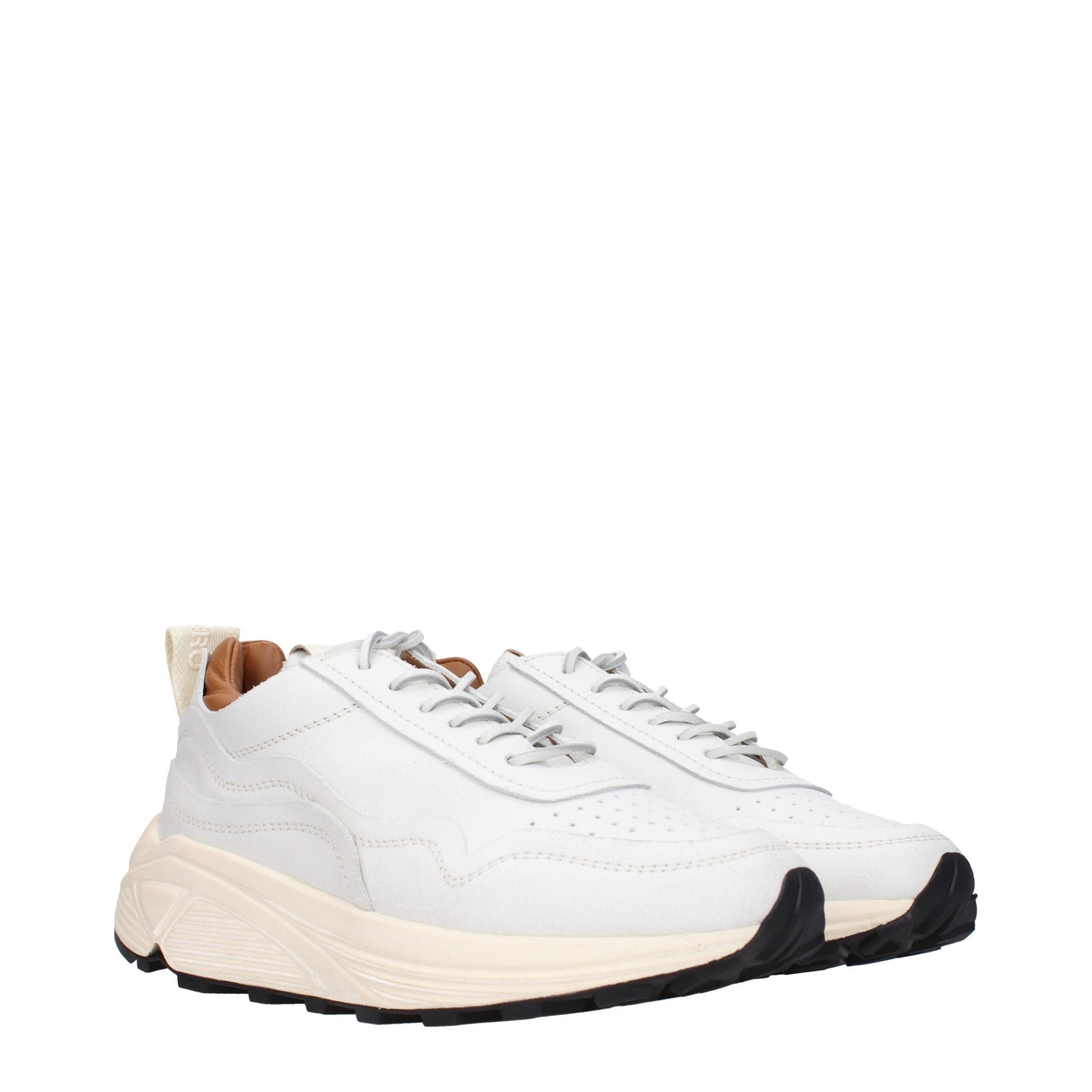 Sneakers by Buttero for men in leather & rubber white features an timeless silhouette from the Men's Chunky Leather & Rubber Sneakers collection, showcasing a signature chunky style with an timeless finish.